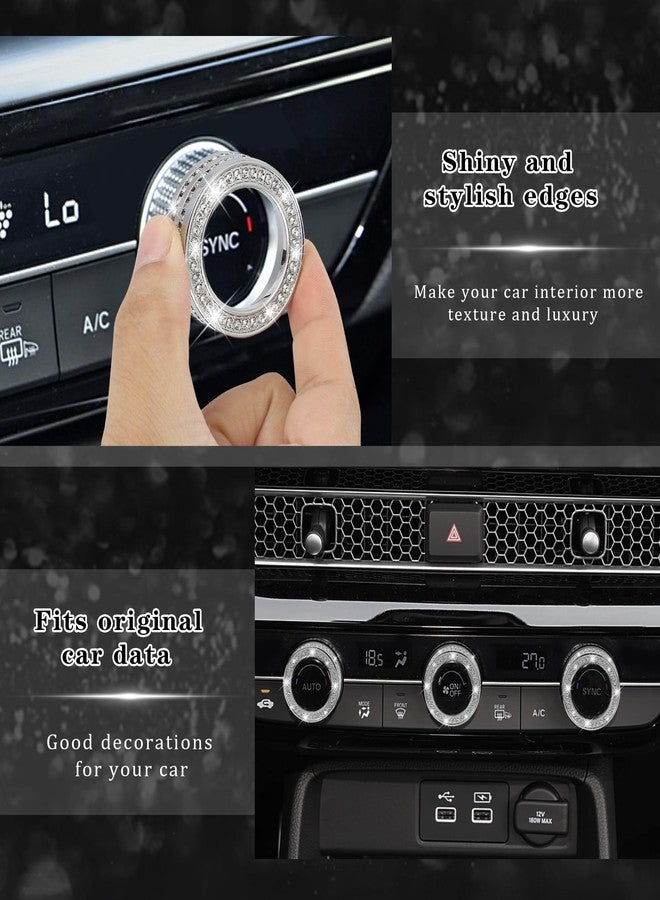 TOMALL Bling AC Air Conditioning Knob Button Cover Compatible with Honda Accord 2024 2025 for CRV HRV Civic Centre Console Air Conditioner Switch AC Climate Knob Cap Bling Interior Accessories for Car - Image 4