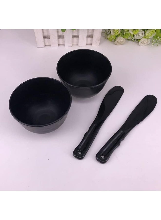 ChicAbode 2 قطعة مطاط قناع الوجه خلط وعاء, مع ملعقة البلاستيك, وعاء قناع الوجه, الطين قناع خلط وعاء, DIY العناية بالبشرة خلط أداة مجموعة, للسيدة النساء استخدام صالون التجميل المنزلي, أسود - Image 5