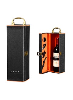 KASTWAVE Wine Leather Box Bottle Holder Storage Tote Carrier with Wine Accessories Gifts for Women Adults Wine Lovers (Rhinestone)  - Image 1