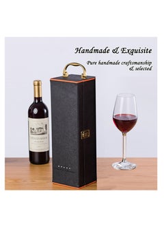 KASTWAVE Wine Leather Box Bottle Holder Storage Tote Carrier with Wine Accessories Gifts for Women Adults Wine Lovers (Rhinestone)  - Image 4