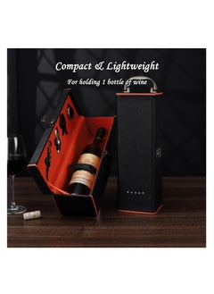 KASTWAVE Wine Leather Box Bottle Holder Storage Tote Carrier with Wine Accessories Gifts for Women Adults Wine Lovers (Rhinestone)  - Image 3