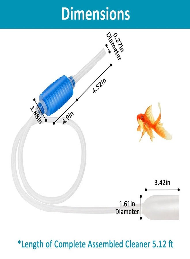 Novique Fish Tank Gravel Cleaning Tools Aquarium Cleaner Hand Siphon Vacuum Pump Water Changer Turtle Tank Accessories - Image 2