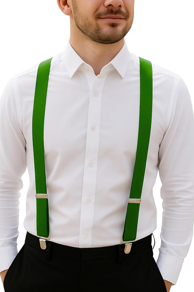 Trilece Suspenders for Men - Adjustable Elastic Mens Suspenders with Heavy Duty Strong Clips - Image 1