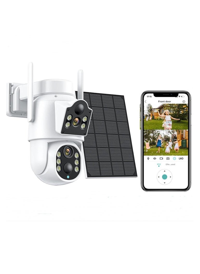 Furtey - Solar Camera Outdoor 4MP Wireless Battery Camera PTZ 360° View, PIR Motion Detection, Smart Night Vision, IP65, 2-Way Audio, 2.4GHz WiFi - Image 1