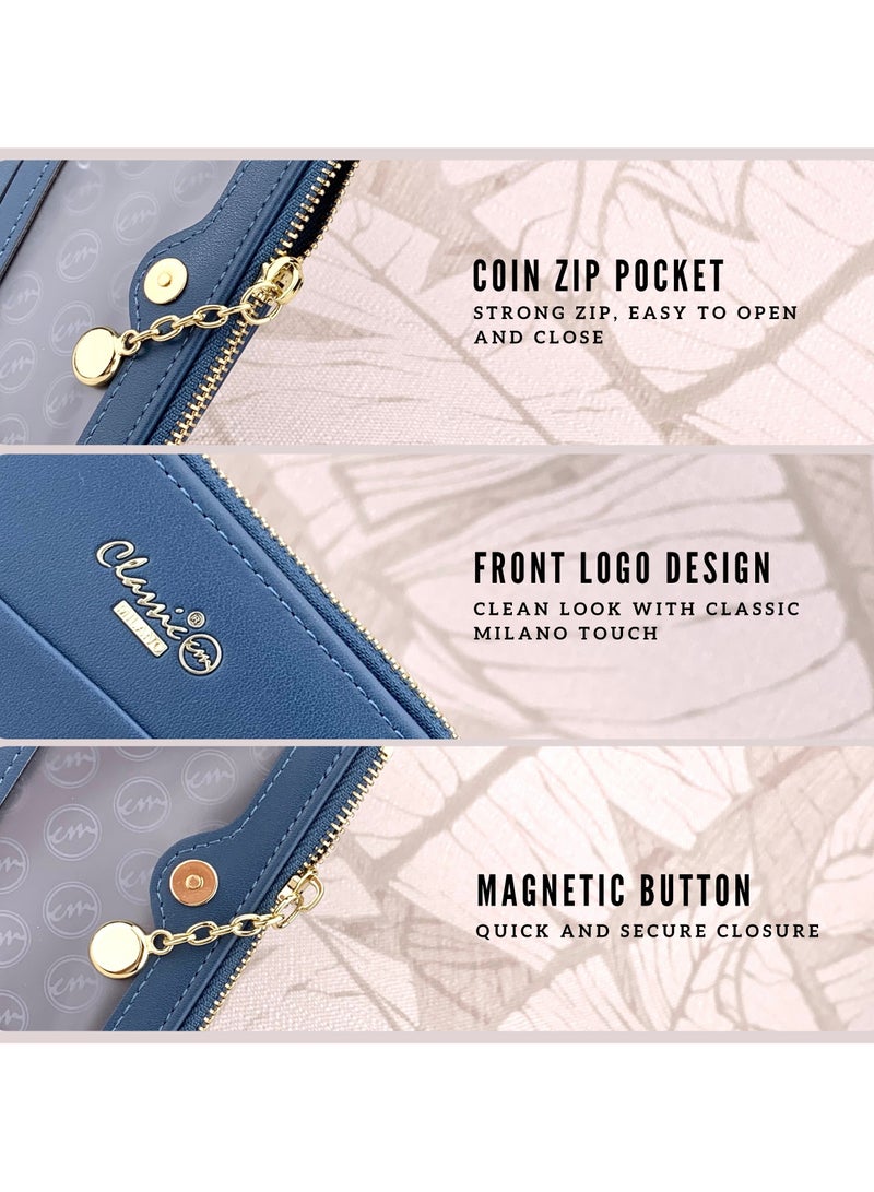 Classic Milano Classic Milano Premium Faux Leather Wallet for Women with Coin Zip | Ladies Wallet Stylish Card Holder Purse | Slim Women's Wallet for Daily Use, Travel, and Gifting  - Image 3