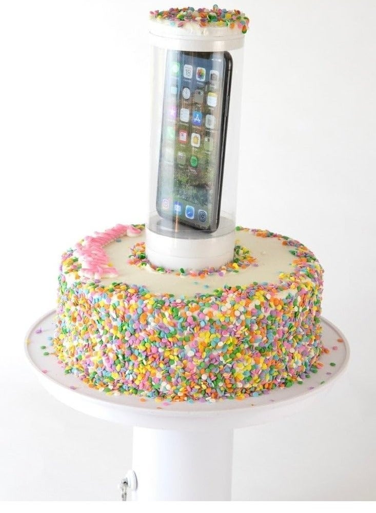 فاين ديكور حامل كيك وحلويات بقاعدة للكب كيك والمعجنات، ملحق عرض الكيك لحفلات الزفاف واعياد الميلاد والاحتفالات - ابيض - Image 4