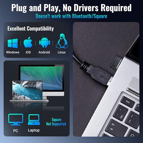 Tera Barcode Scanner 1D Wireless with Battery Level Indicator Versatile 2-in-1 (2.4Ghz Wireless+USB 2.0 Wired) 328 Feet Transmission Distance Rechargeable Barcode Reader USB Handheld Bar Code Scanner - Image 5