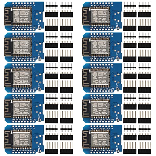 Coliao 10pcs ESP8266 ESP-12F NODEMCU LUA Mini Wireless D1 Module Nodemcu Lua 4M Bytes WLAN WiFi Internet Development Board Compatible with WeMos D1 Mini Nodemcu Lua - Image 1