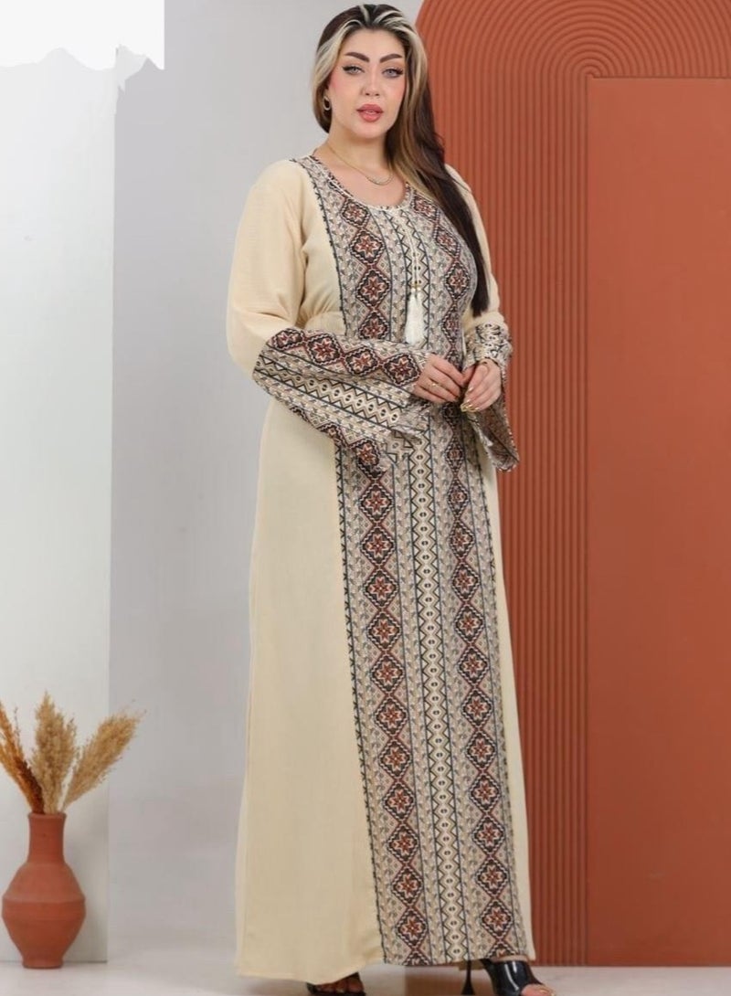 A distinctive and wonderful high-quality cotton jalabiya in white, 85/55 kg 