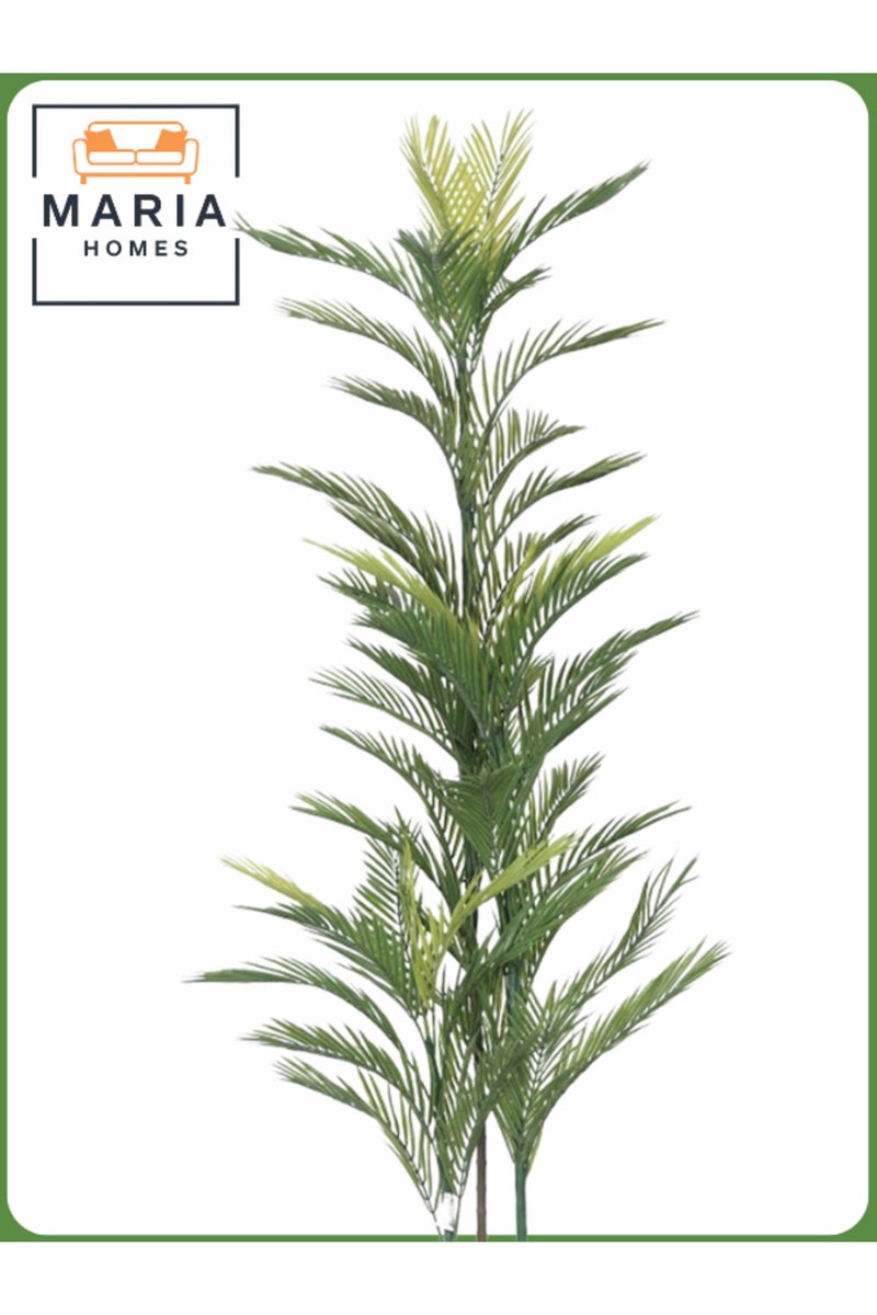 ماريا شجرة نخيل أريكا اصطناعية بطول 210 سم - نبات زخرفي طويل في وعاء رمادي - Image 2