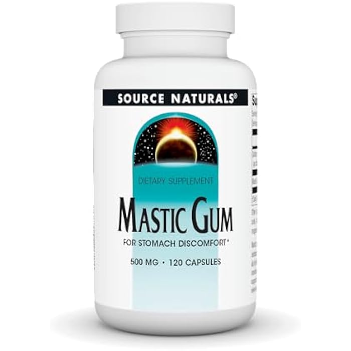 Source Naturals Mastic Gum for Stomach Discomfort* 500 mg - 120 Tablets - Image 1