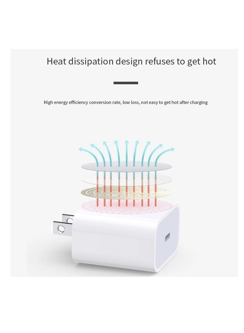 MUNTAQI 20W USB C PD Charger Plug Power Delivery Type C Adapter Compatible With MacBook Pro/Air, iPad Pro, New iPad 9, iPad mini 6, iPhone 13 Pro/13 Pro Max/13/13 mini/12 Pro Max/11 Pro,Galaxy S20+,etc - Image 2