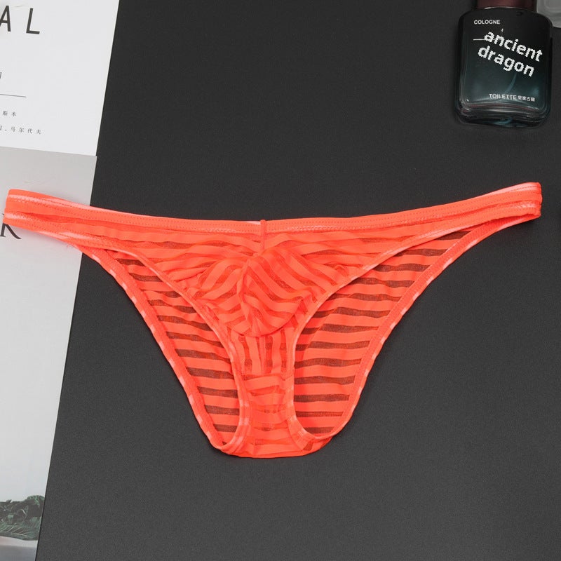 New Mens Low-Rise Briefs Breathable Ultra Thin Orange  - Image 1