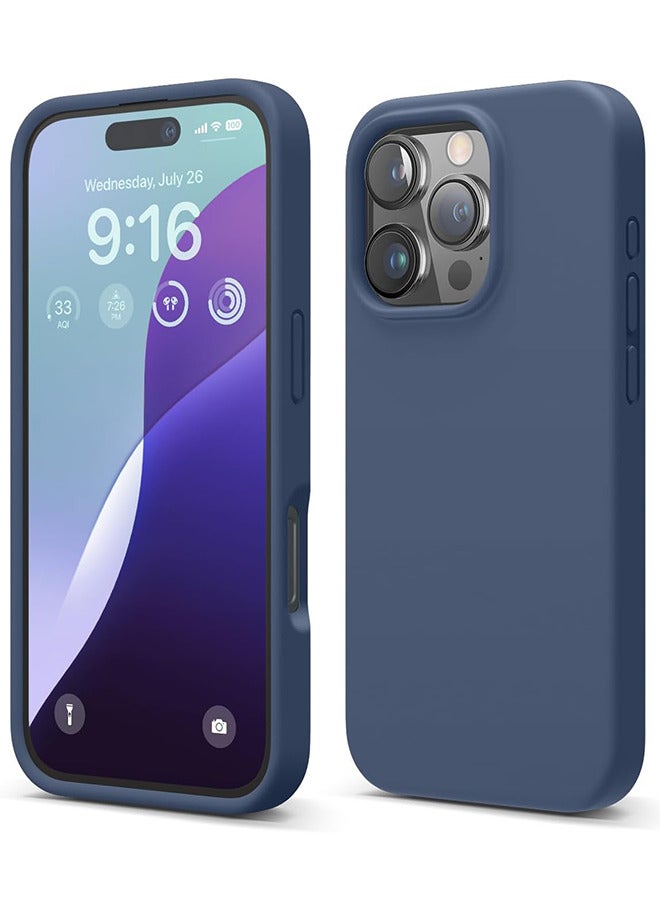 iPhone 16 Pro Mobile Case Cover with Soft Liquid Silicone Protection Anti-Scratch Shockproof Accessories with Microfiber Lining,Slim Protective Back Cover with Comfortable Hold Touch Feeling and Anti-fingerprint - Image 1