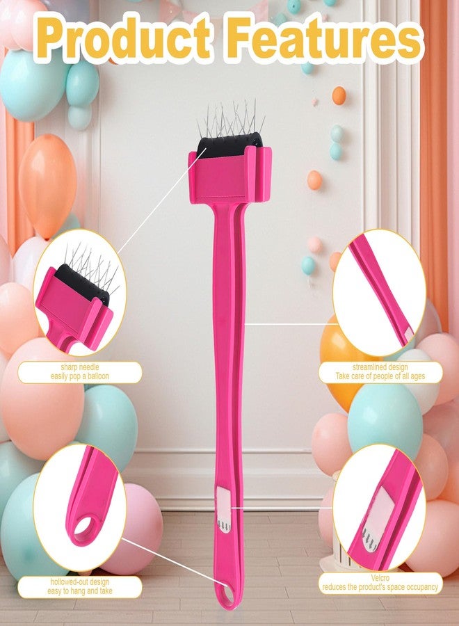 Engorgio Balloon Burster Stick Popper Tool Removal Kit with 20 Steel Pins, Effectivly Deflating Balloons，Party Supply Tool Kit for Parties, Events, and Games (red) - Image 3