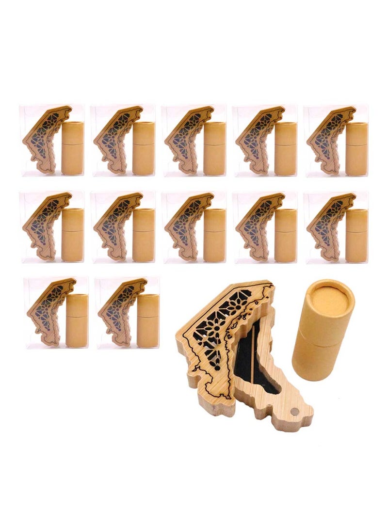 Bakhoor BoSidin UAE Map Design Incense Burner 12 pcs and Oud sticks Mini Gift Set - Image 1