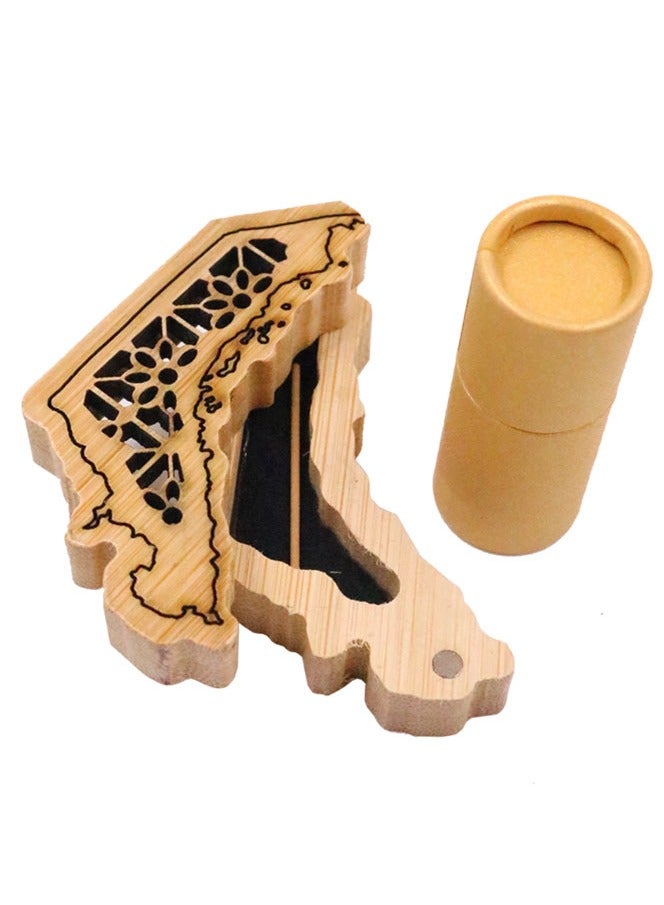 Bakhoor BoSidin UAE Map Design Incense Burner 12 pcs and Oud sticks Mini Gift Set - Image 2