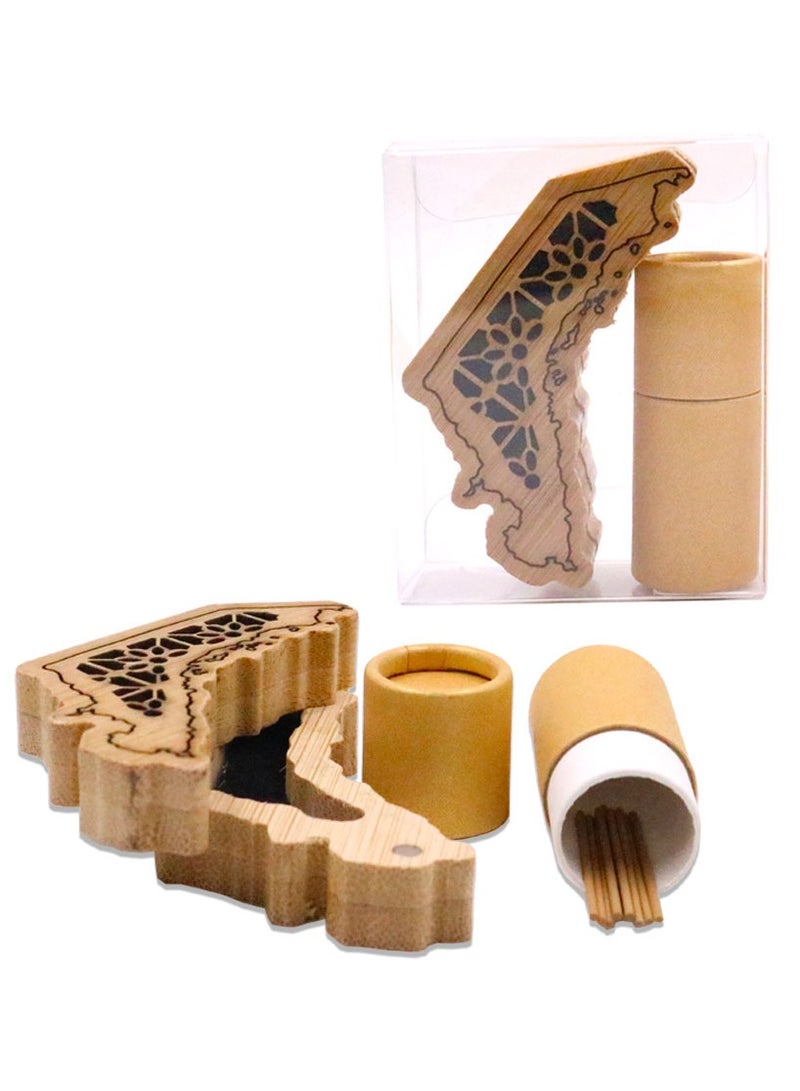 Bakhoor BoSidin UAE Map Design Incense Burner 12 pcs and Oud sticks Mini Gift Set - Image 3