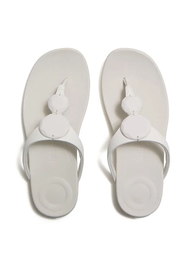 فيت فلوب SOLAY GLOSSY-DISC TOE-POST SANDALS