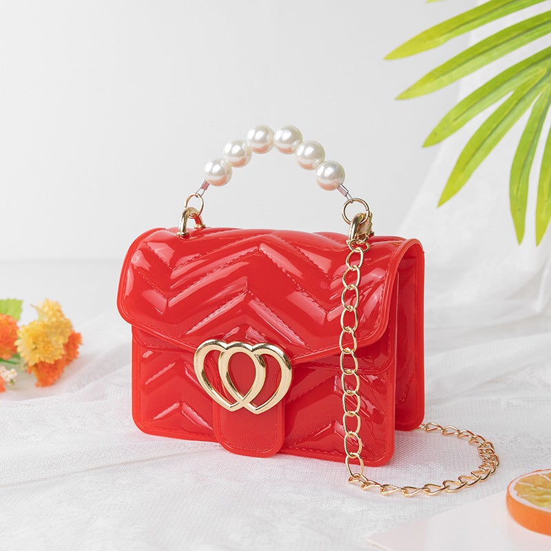Mini Jelly Bag Portable Small Mouth Red Envelope Pvc Love Pearl Bag Women Bag Ladies Messenger Bag - Image 1