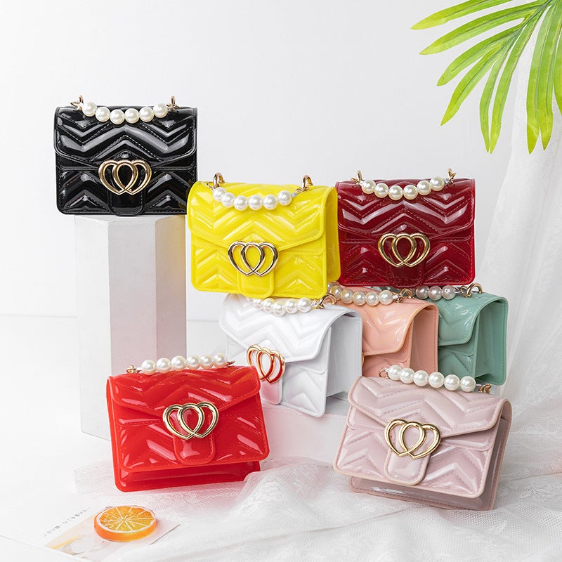 Mini Jelly Bag Portable Small Mouth Red Envelope Pvc Love Pearl Bag Women Bag Ladies Messenger Bag - Image 2