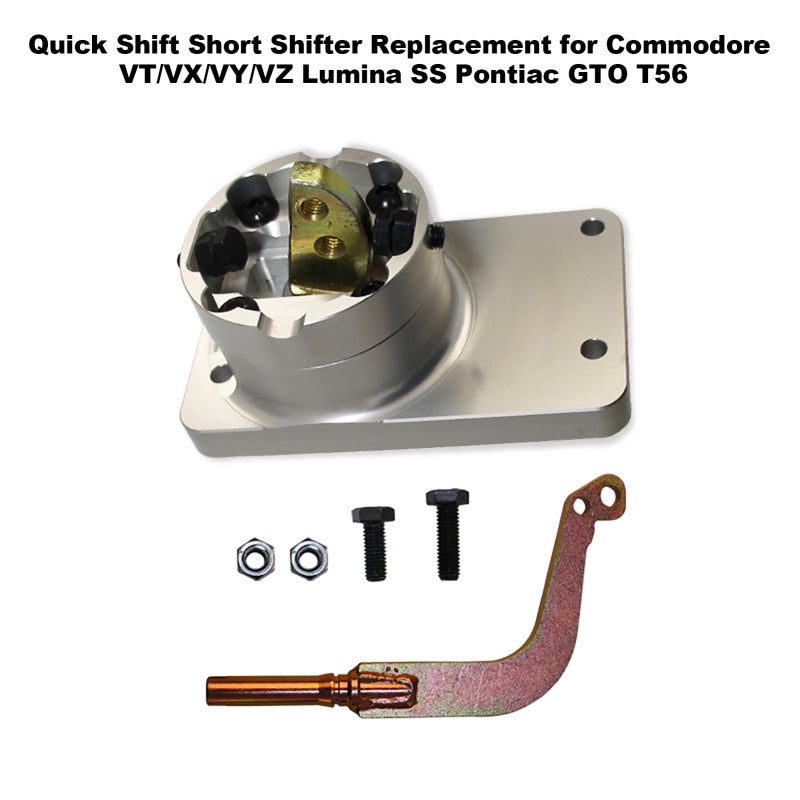 Short Shifter: Premium Silver Aluminum Alloy Lever Shifter - Faster Shift Throw Adjustable Shift Stops for Holden Commodore Pontiac GTO Vauxhall Monaro Chevrolet Lumina Vehicle Upgrade - Image 2