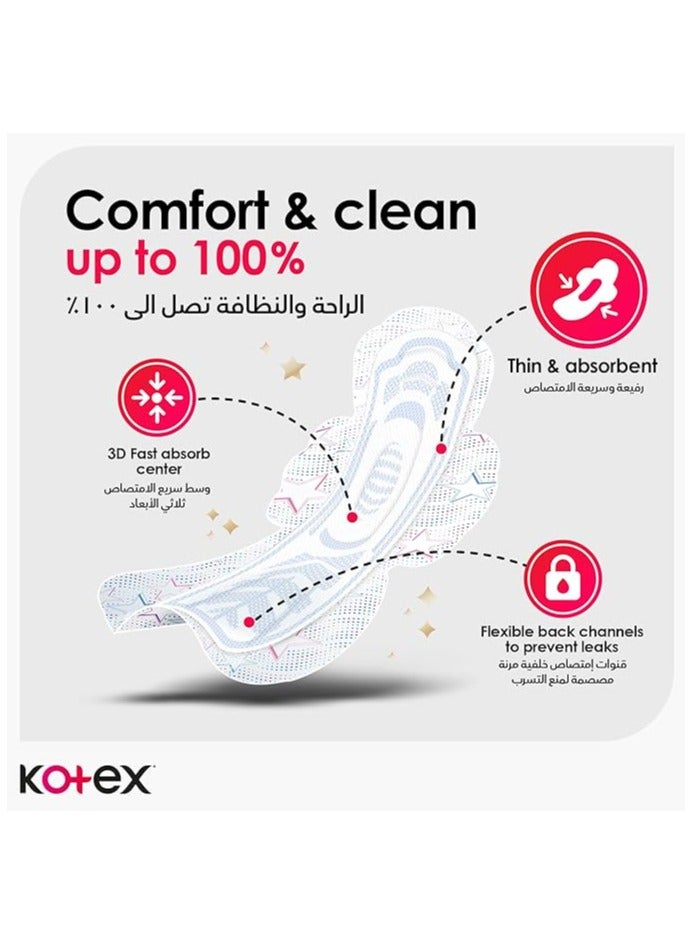 Kotex Ultra Thin Pads Overnight Protection Sanitary with Wings 14 - Image 3