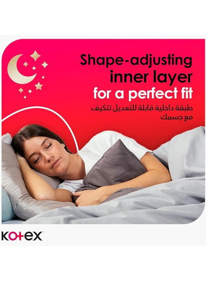 Kotex Ultra Thin Pads Overnight Protection Sanitary with Wings 14 - Image 4