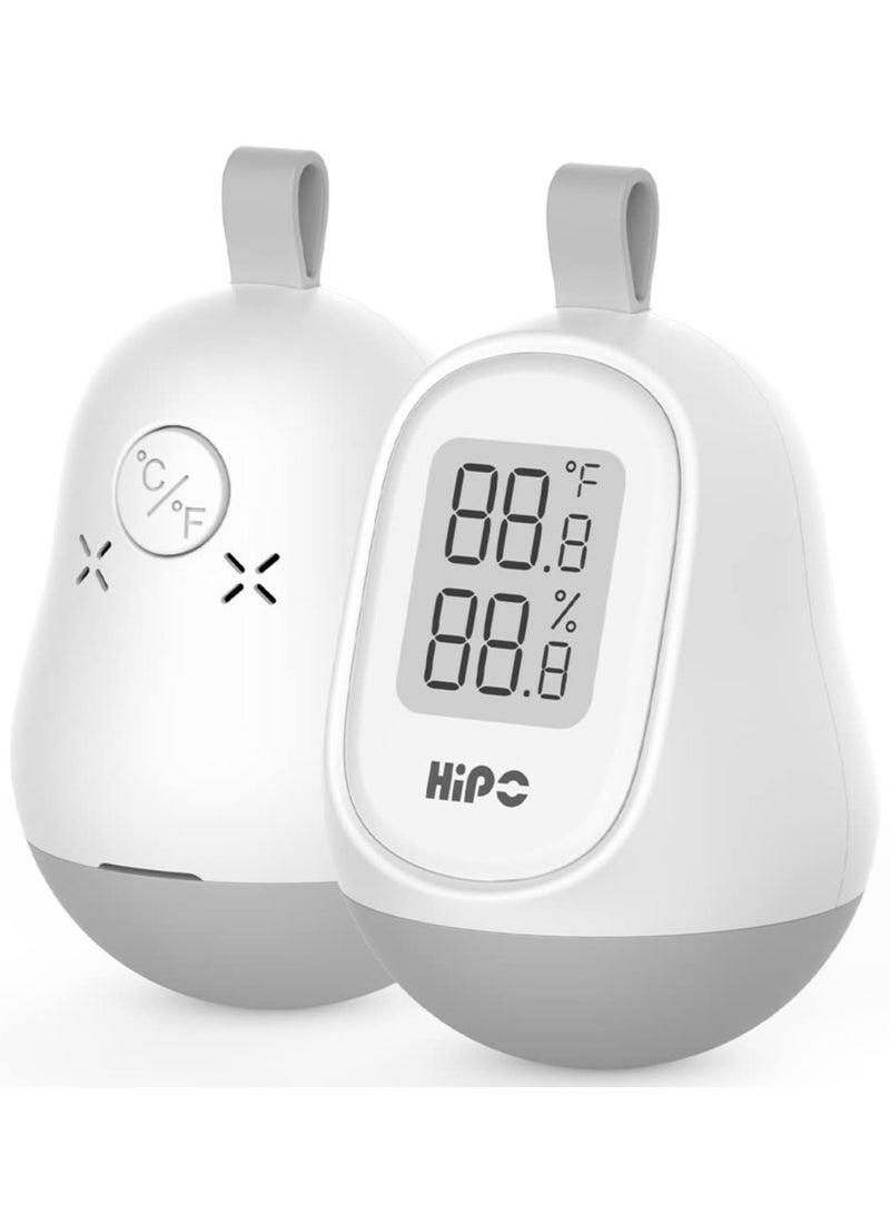 SYOSI, Indoor Paper White Digital Screen Temperature and Hygrometer Monitor - Image 1