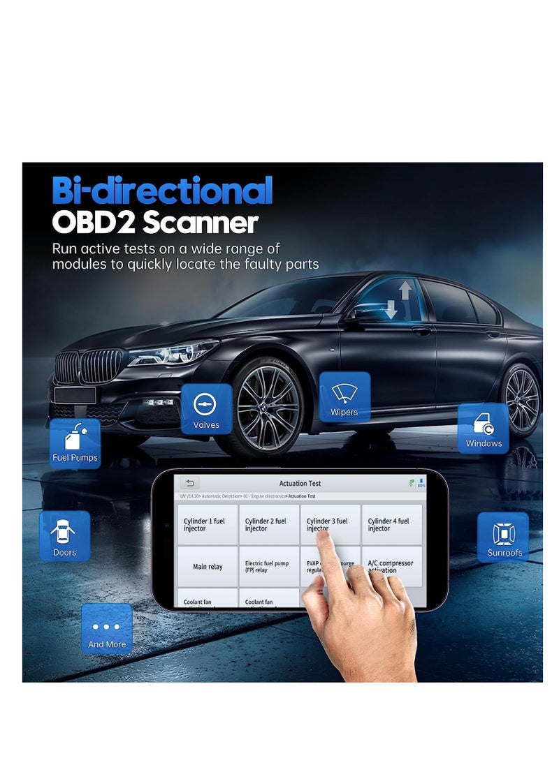 XTOOL - XTOOL A30M OBD2 Scanner BT, Wireless OBD2 Code Reader with 21 Reset, Active Test, All Systems - Image 1