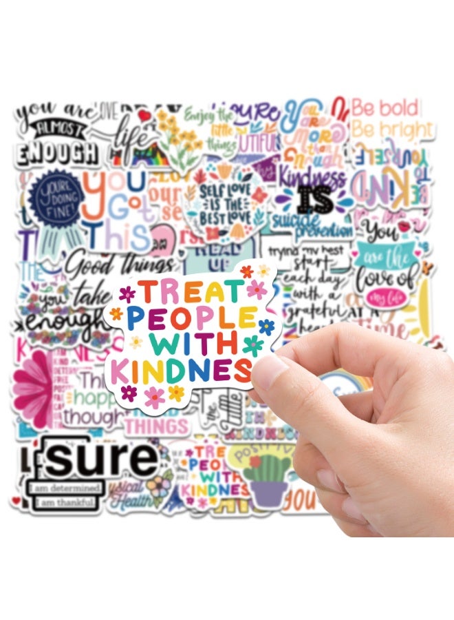 NIBEMINENT 50 Pcs Positive Vives Deco Kit Waterproof Stickers, High Definition Printing Bright Colors, Suitable for Laptop Skateboard Luggage Water Bottle Guitar DIY - Image 3