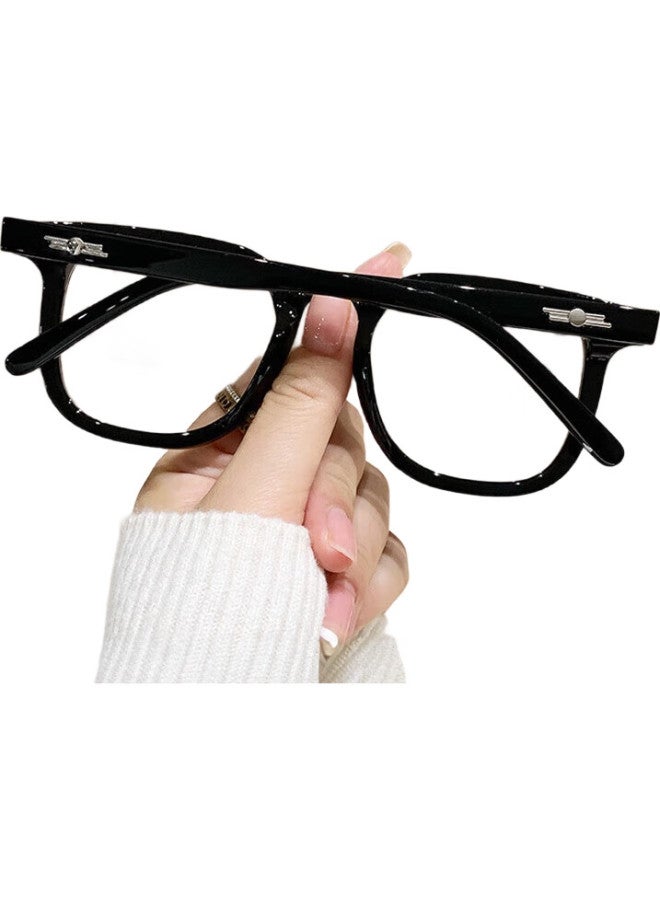 Boshide Blue Light Blocking Glasses Square Frame Fashion Oversized Glasses For Women Men Black Frame - Image 1
