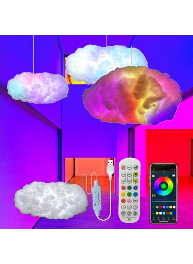 RGB Music Sync Cloud Light - Smart Cloud Lamp with Remote & APP Control, 16 Million Colors, Dynamic Gradient, Perfect for Bedroom Living Room Gaming Room - Image 5
