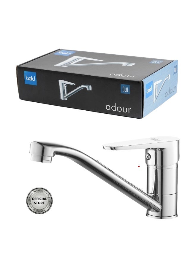 BOLD Adour Sink Mixer Tap | Heavy-Duty Solid Brass Construction | Premium Chrome Finish | Smooth Move Technology for Precise Water Control | Contemporary Single-Lever Design for Kitchen & Commercial Use | Easy Installation - Image 4