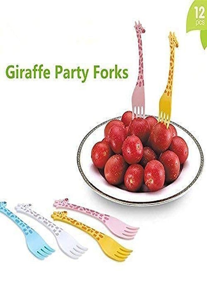 SBA PRIME Baby Self Feeding Spoon and Fork Set with Travel Case Stainless Steel Kids Cutlery Toddler Training Utensils Color as per Stock (Giraffe Fun) - Image 3