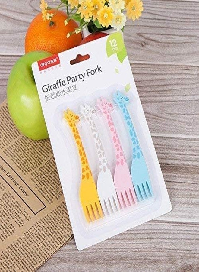 SBA PRIME Baby Self Feeding Spoon and Fork Set with Travel Case Stainless Steel Kids Cutlery Toddler Training Utensils Color as per Stock (Giraffe Fun) - Image 2