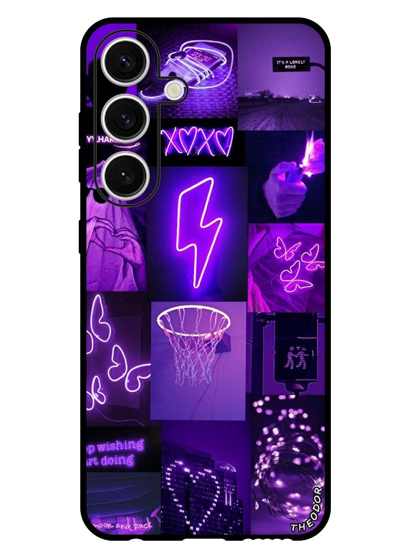 Theodor Protective Case Anti Scratch Shock Proof Bumper Cover For Samsung Galaxy S24 Plus Purple aesthetic - Image 1