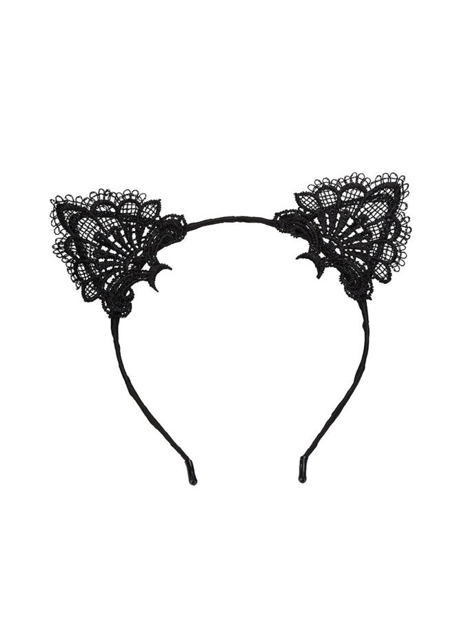 2PCS Lace Cat Ears Headband Exquisite Women Hair Accessories  - Image 1