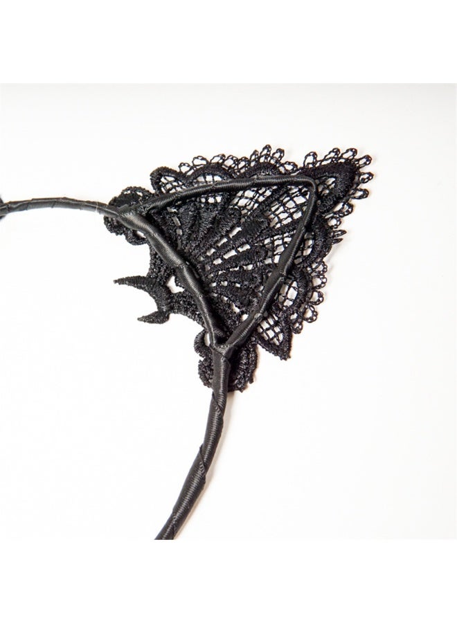 2PCS Lace Cat Ears Headband Exquisite Women Hair Accessories  - Image 2