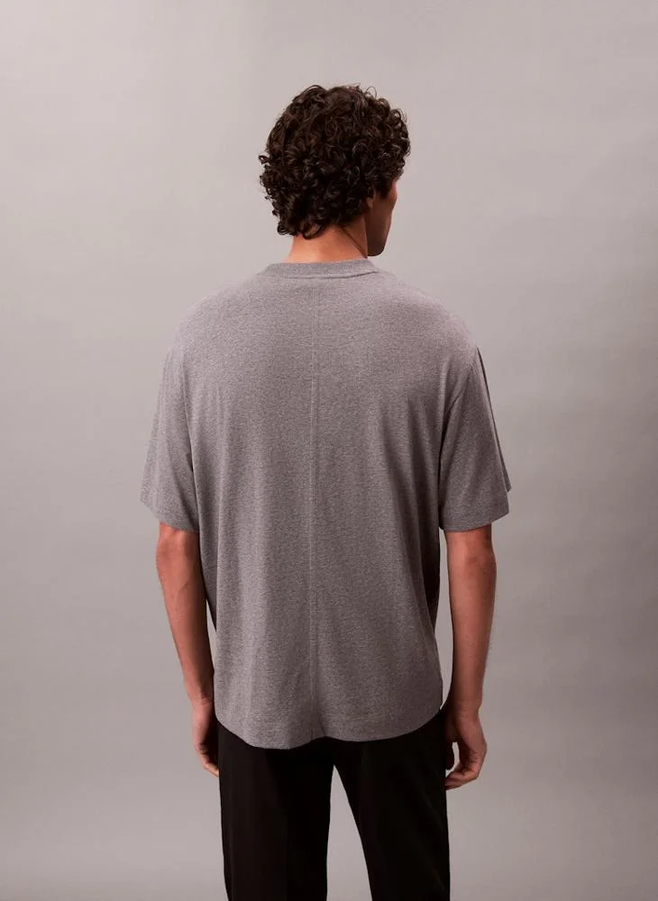 CALVIN KLEIN Short Sleeve Crew Neck Patch T-Shirt