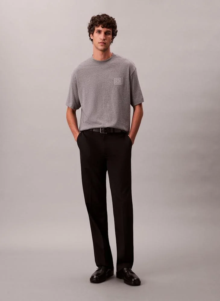 CALVIN KLEIN Short Sleeve Crew Neck Patch T-Shirt