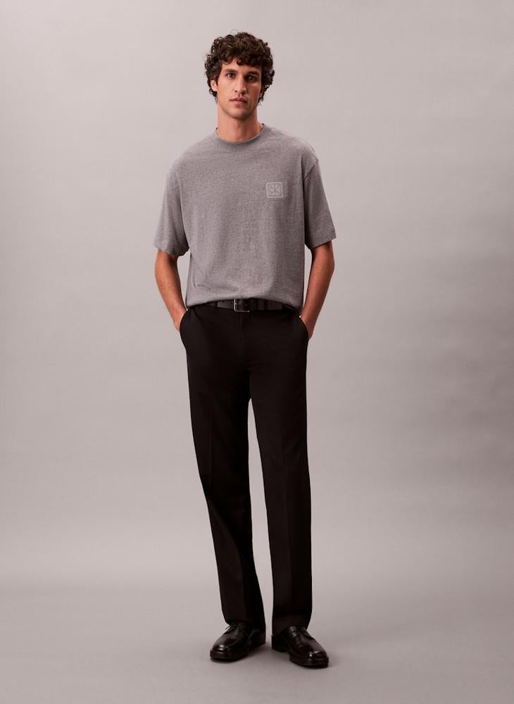 كالفن كلاين تيشيرت قصير الأكمام بياقة دائرية مع تصميم رقعة - Image 5