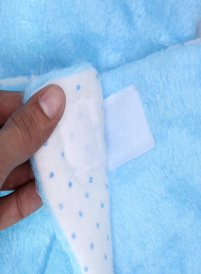 FULLY New Born Baby Blankets | Soft and Warm Baby Sleeping Wrapper | Winter Baby Wrapping Blanket | Hooded Swaddle Wrap for 0-6 Months Old Baby Boy and Baby Girl | Gift for Newborn Babies (Blue) - Image 3