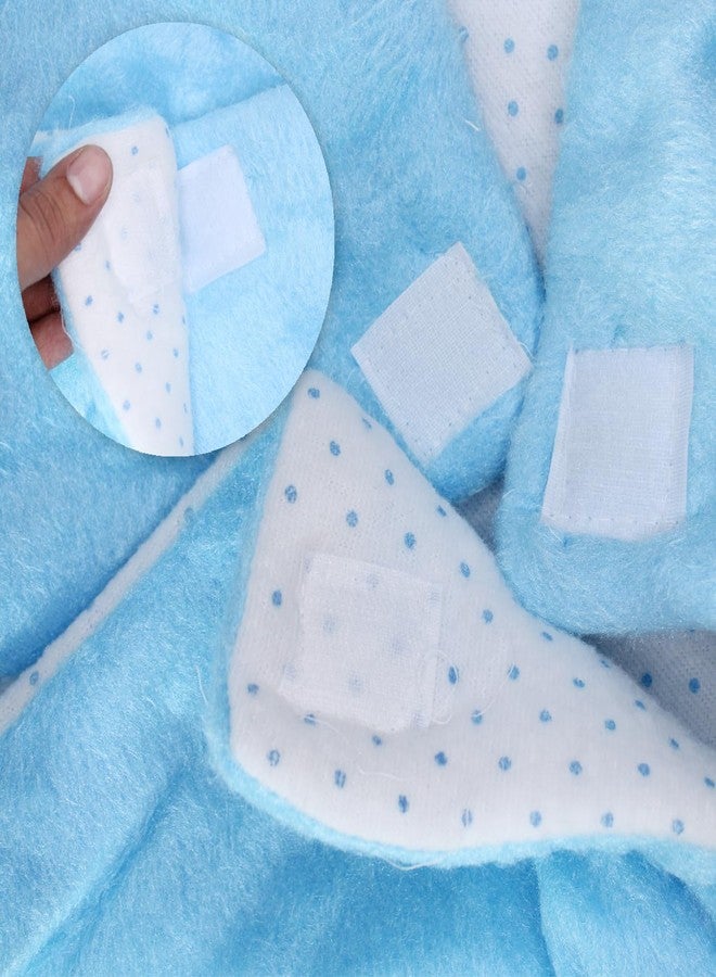 FULLY New Born Baby Blankets | Soft and Warm Baby Sleeping Wrapper | Winter Baby Wrapping Blanket | Hooded Swaddle Wrap for 0-6 Months Old Baby Boy and Baby Girl | Gift for Newborn Babies (Blue) - Image 4