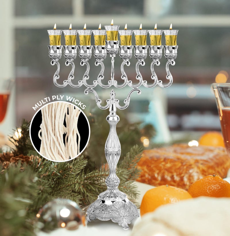 Ner Mitzvah Natural Smokeless Cotton Wicks â€“ 50 Count (Approx.) 58 Ply Medium Thickness for Oil Cup Candle â€“ Replacement Wicks - Image 5