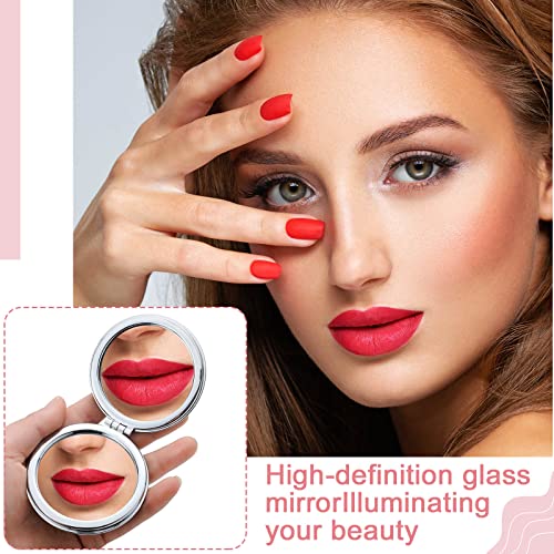 Berlune 10 Pcs Mandala Pocket Mirror Mini Travel Compact Makeup Mirrors Purses Accessories Hand Folding Beauty Mandala Designs Cosmetic Mirror Double-Sided 2 x Magnifying Supply for Girls Women - Image 4