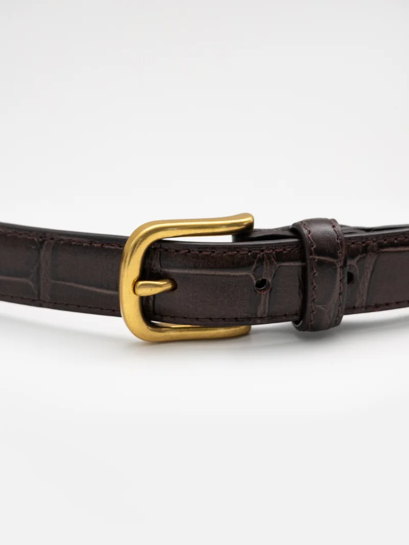 Lichi  Textured leather belt with metal buckle for Women | Best Price UAE