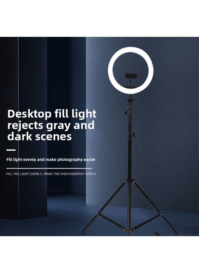 General - Mobile Phone Fill Light LED Live Fill Light Selfie Light Artifact Round Beauty Ring Light Anchor Fill Light-Light Source Color:Fill Light 33cm - Image 1