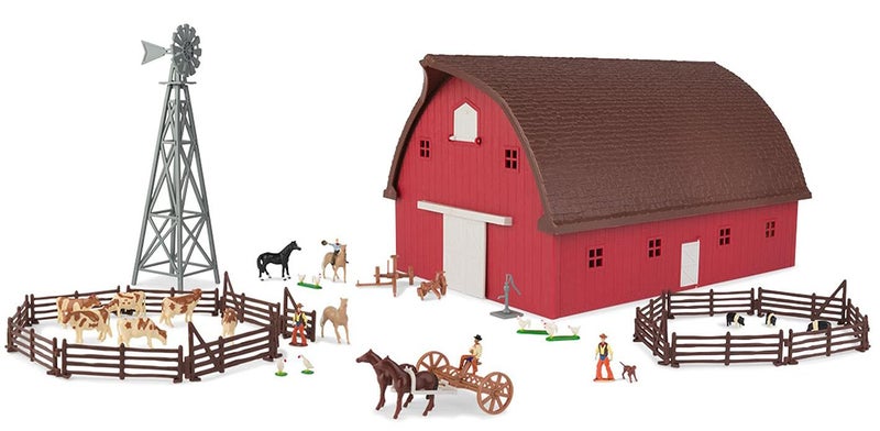John Deere Round Barn Set 164 Scale Play Set with Accessories 73 Pieces - Image 3