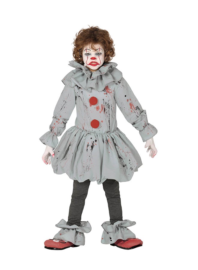 Fiestas Guirca Kids Clown Costume, Size 7-9 Years. Costume includes: Neckpiece, Tunic, Over boots